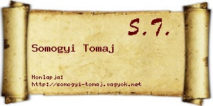 Somogyi Tomaj névjegykártya